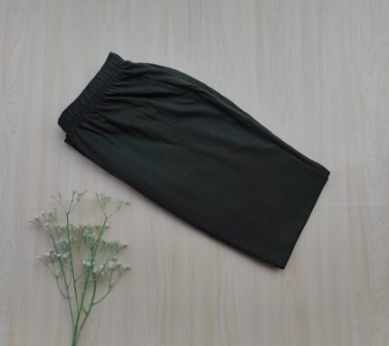 Solid pyjama pant- olive green